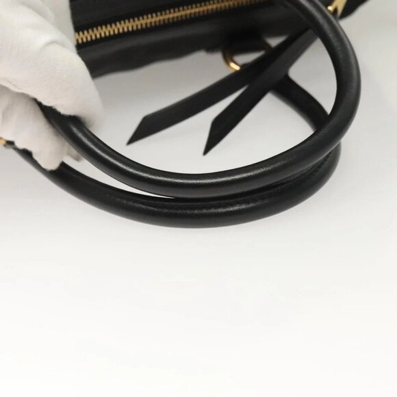 PRADA Hand Bag Nylon 2way Black Gold 1BB797 Auth am8598 - Picture 10 of 15